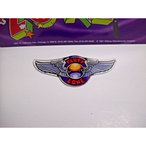 Party Zone Pinball FLYER Game Plus Plastic Promo Wings 1991 Original - Picture 3 of 3